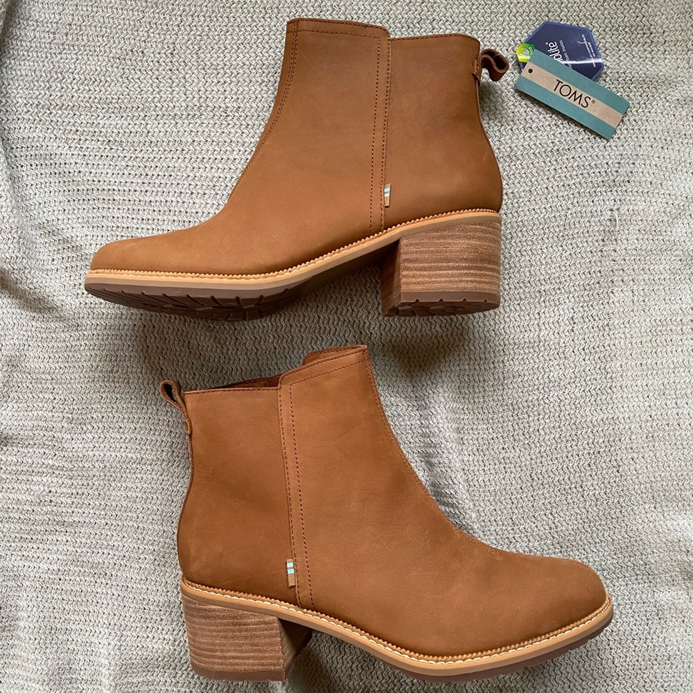 TOMS Marina Leather Bootie